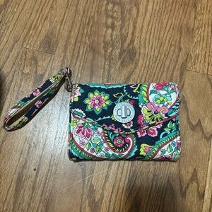 Vera Bradley turn lock wristlet